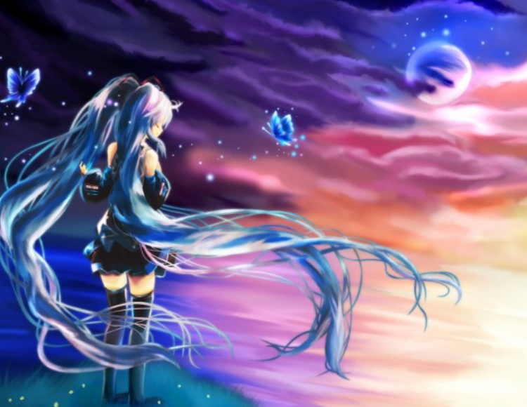精选动漫壁纸,二次元美少女雪初音,带你领略异次元世界