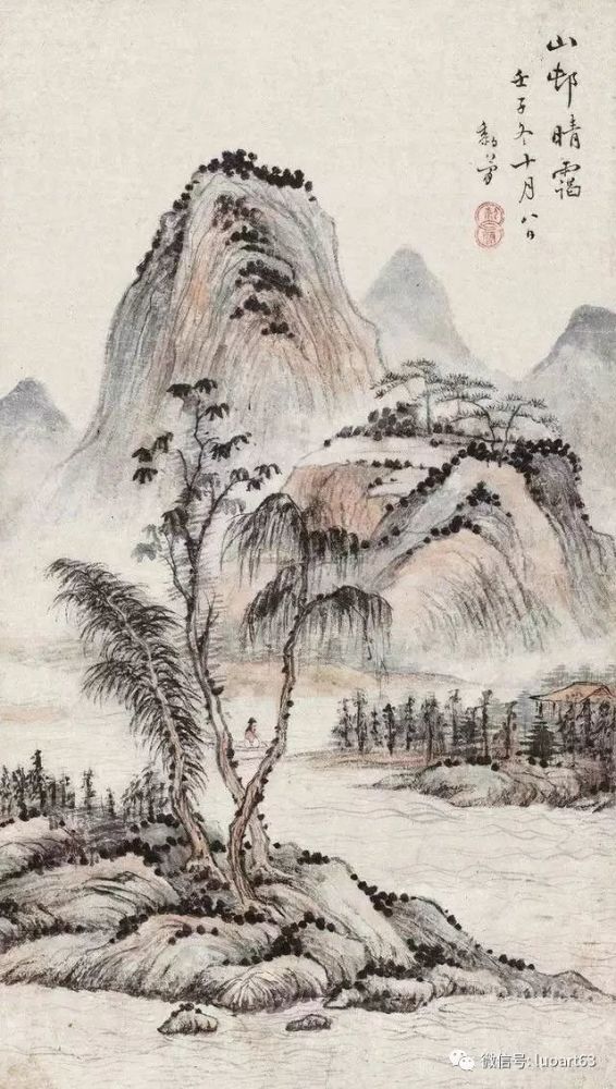 清代画家黎简山水画作品,真美