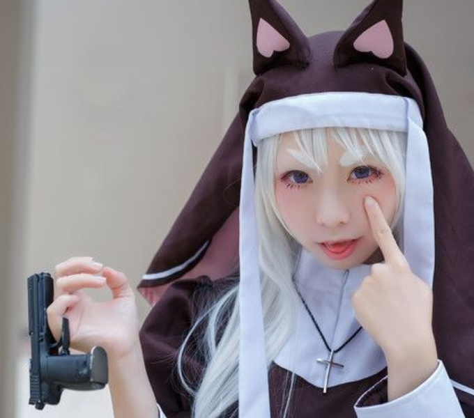 动漫少女cosplay,女神范十足,纯天然小姐姐清新脱俗