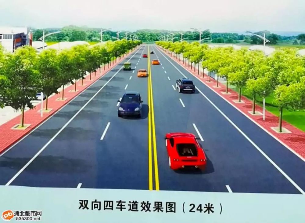 浦北城中一条双向四车道公路开工了,快来看看在哪?