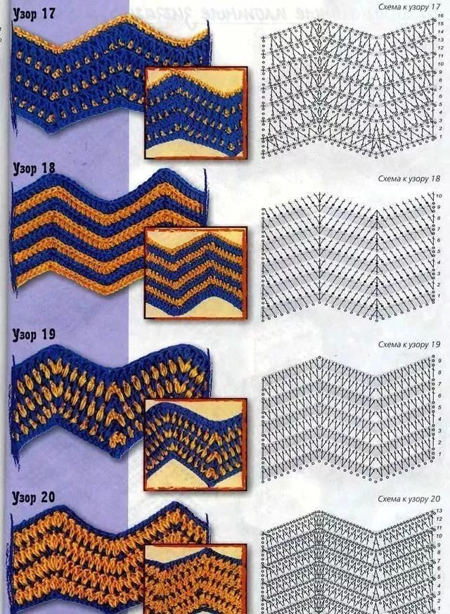 42款钩针波浪编织花样,让你钩到手抽筋!