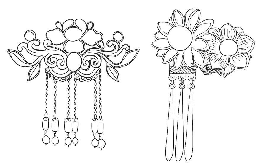 豪华古风手绘线稿素材库,800案例任你