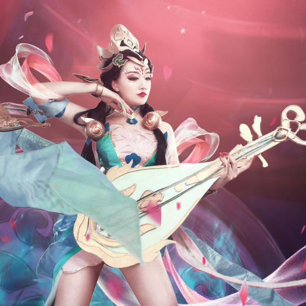 王者荣耀cos澜,cos王者荣耀上官婉儿 王者荣耀杨玉环cos,仙女气很足的小姐姐,飘逸灵动