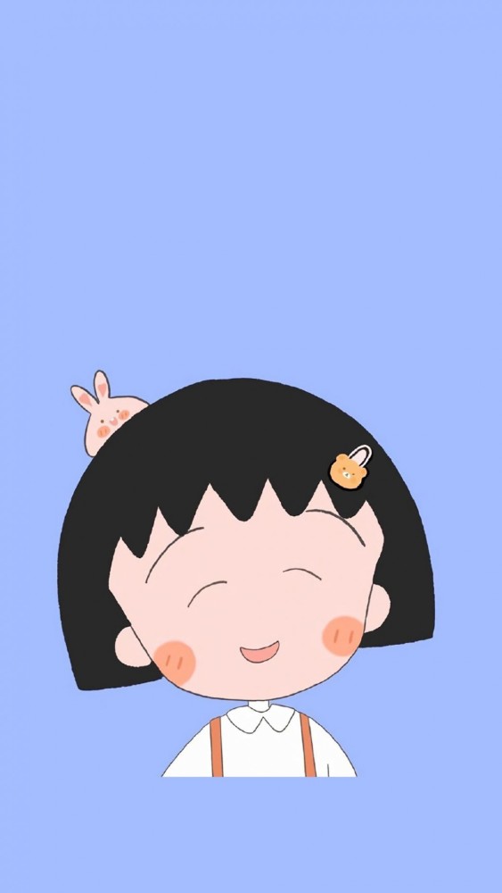 可爱卡通樱桃小丸子头像壁纸,我想变得足够好,再见你时可以自信的笑