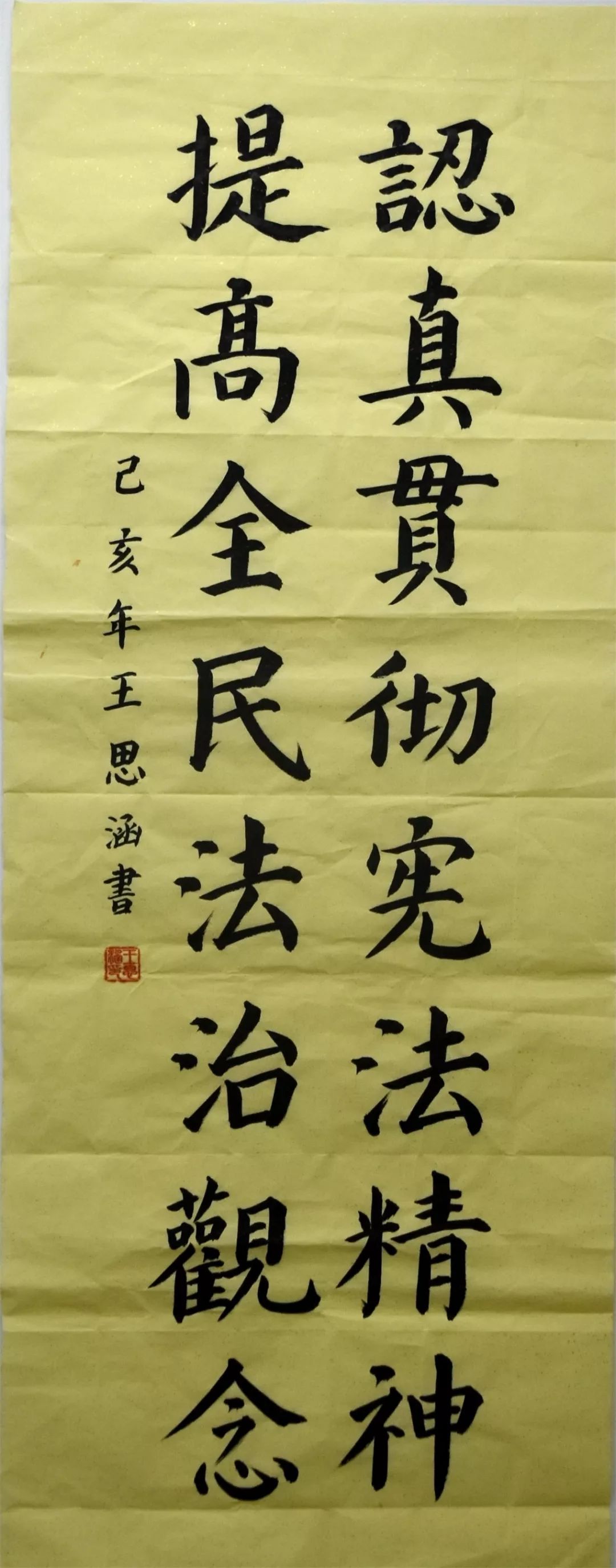 韶关市首届法治文化节——"学宪法,书原文"中小学生法治书法作品展