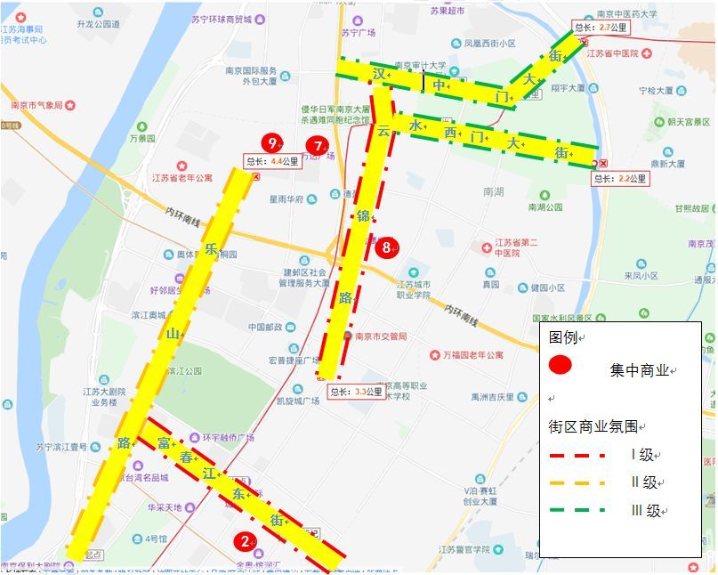 世联评估 调研详情 乐山路 >> 概况: 南京市建邺区商业较成熟的街道