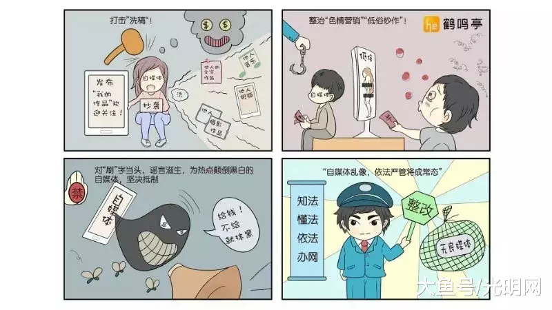 鹤鸣亭党支部《依法上网系列漫画》
