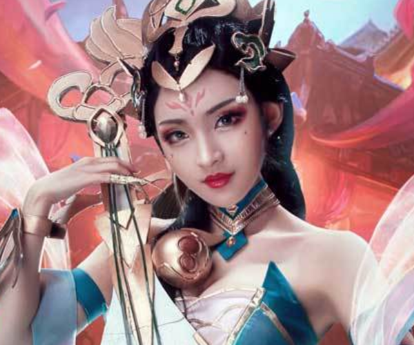 王者荣耀cosplay,造型精美的杨玉环,可爱迷人又时尚