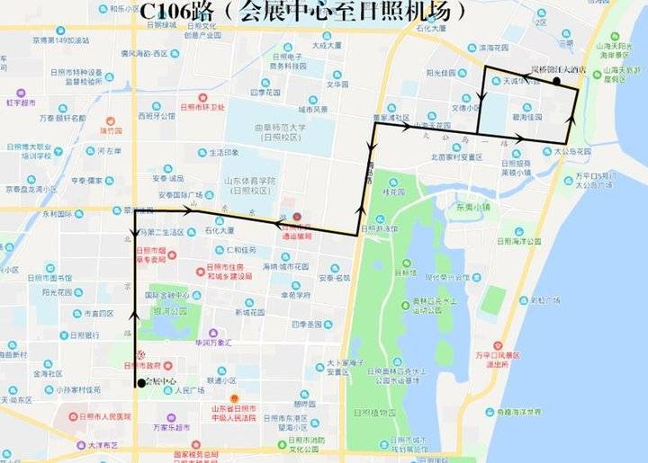 日照20路公交车路线图,日照26路公交车路线图 12月2日至6日,日照两条公交线路调整!