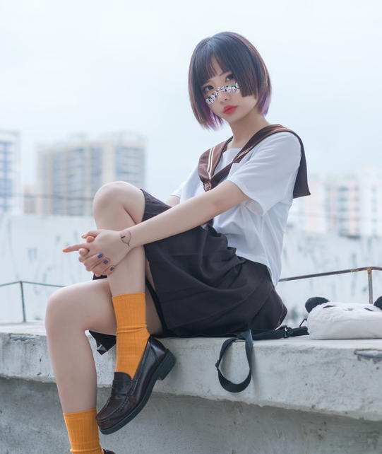 jk制服日系萌妹cosplay,小姐姐非常精致,魅力十足