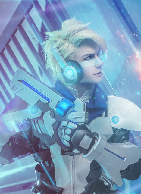 cosplay《王者荣耀》马可波罗·逐梦之星,特效炫酷十足