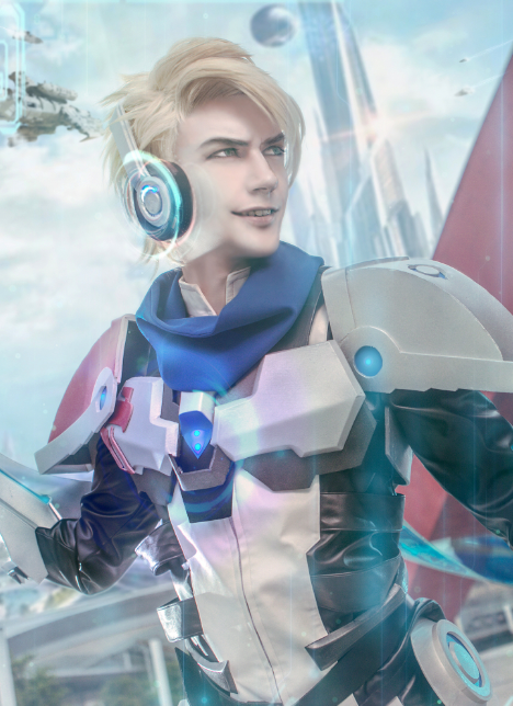cosplay《王者荣耀》马可波罗·逐梦之星,特效炫酷十足