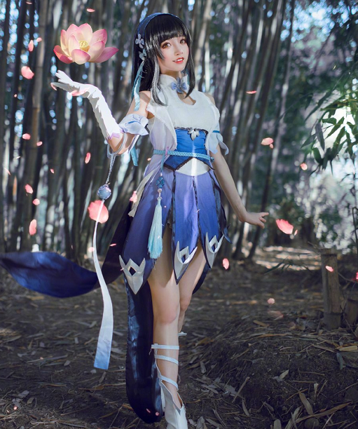 《王者荣耀》西施cosplay,国色天姿的cos小姐姐