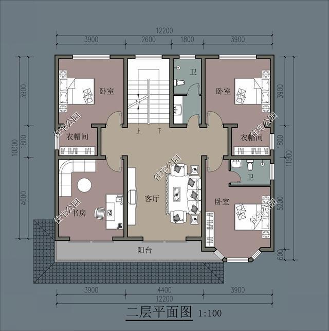 农村12米x10米房屋设计,12x10两层自建房 农村盖房要是没有院,那还住啥人?12x10米三层大院分享