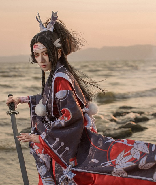 《阴阳师》鬼切cosplay,气质动人,帅气十足