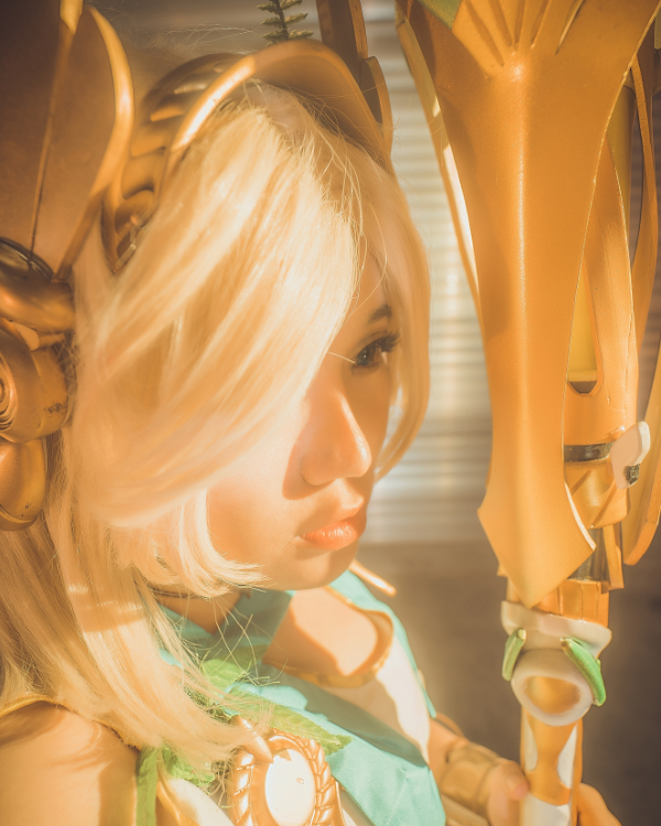 cosplay女神排行榜,cosplay紧身皮衣 守望先锋胜利女神天使cosplay,气质大方,女神范十足
