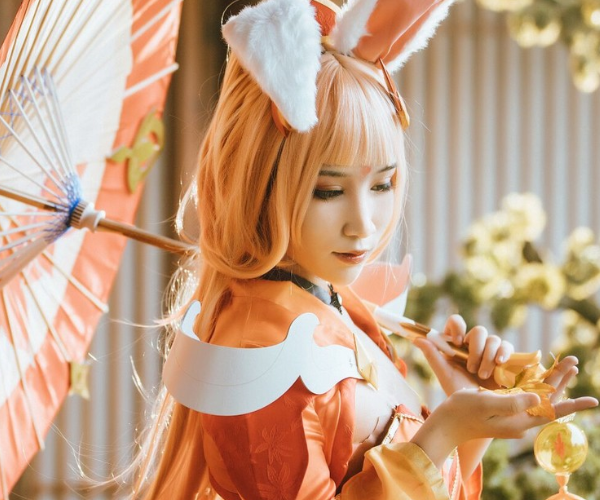 王者荣耀公孙离cosplay,仙气十足的小姐姐,洋溢着青春