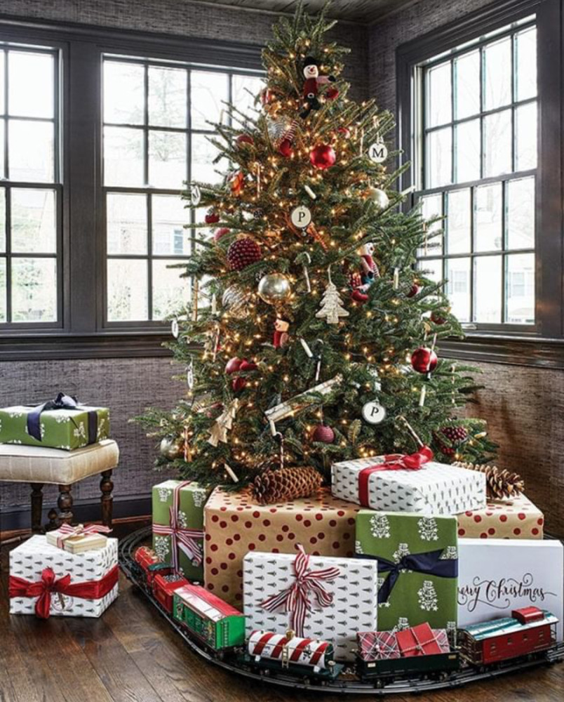 圣诞节,礼物,圣诞树,包装纸,环保
