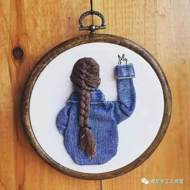 3d立体刺绣人物作品,感觉像是从画里走出来,好真实好喜欢