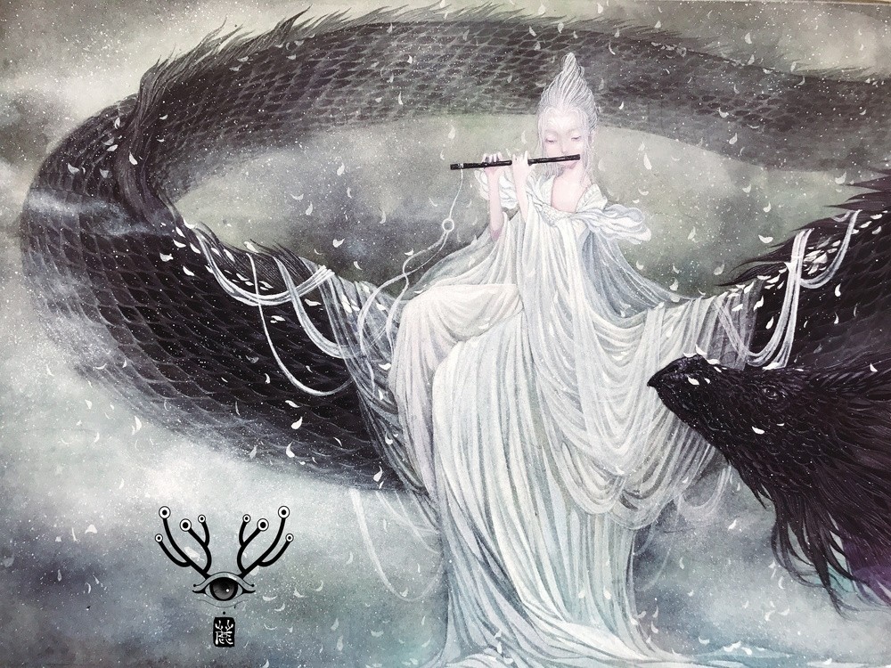 神仙画画的感觉,飘逸带风!鹿姐笔下的妖魔,都美得不可