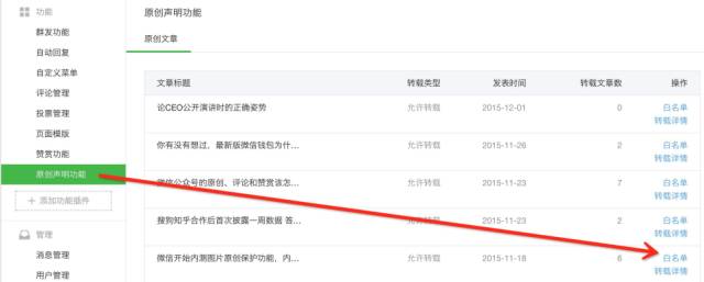 微信推出原创文章转载白名单功能,让转载更人