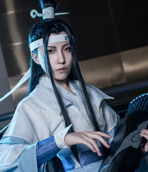 《魔道祖师》蓝忘机cos,端庄雅正帅气十足
