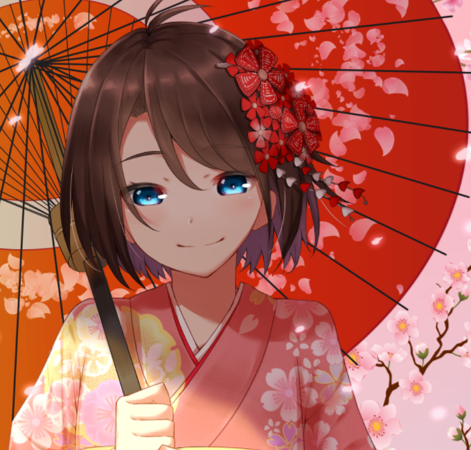 二次元精选壁纸,精致华美的和服少女,你更喜欢哪一张