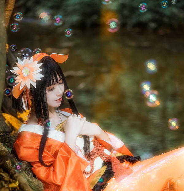 我要用尾巴抽你了哟,《阴阳师》鲤鱼精cosplay
