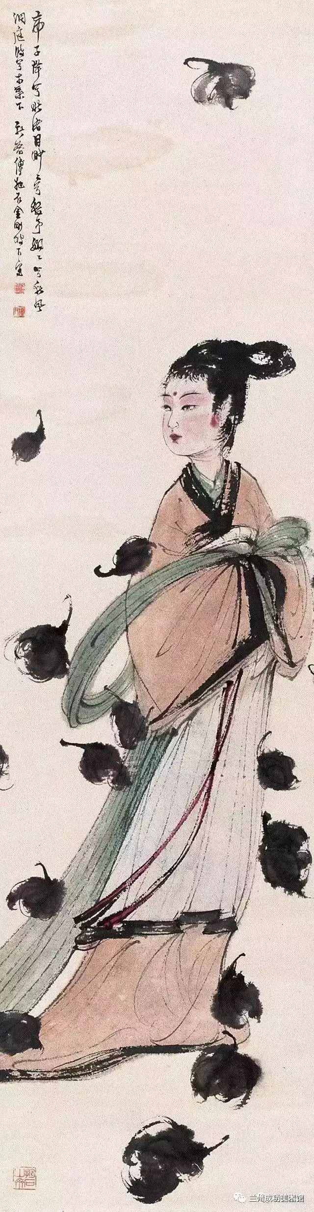 傅抱石 人物仕女作品 (局部高清)