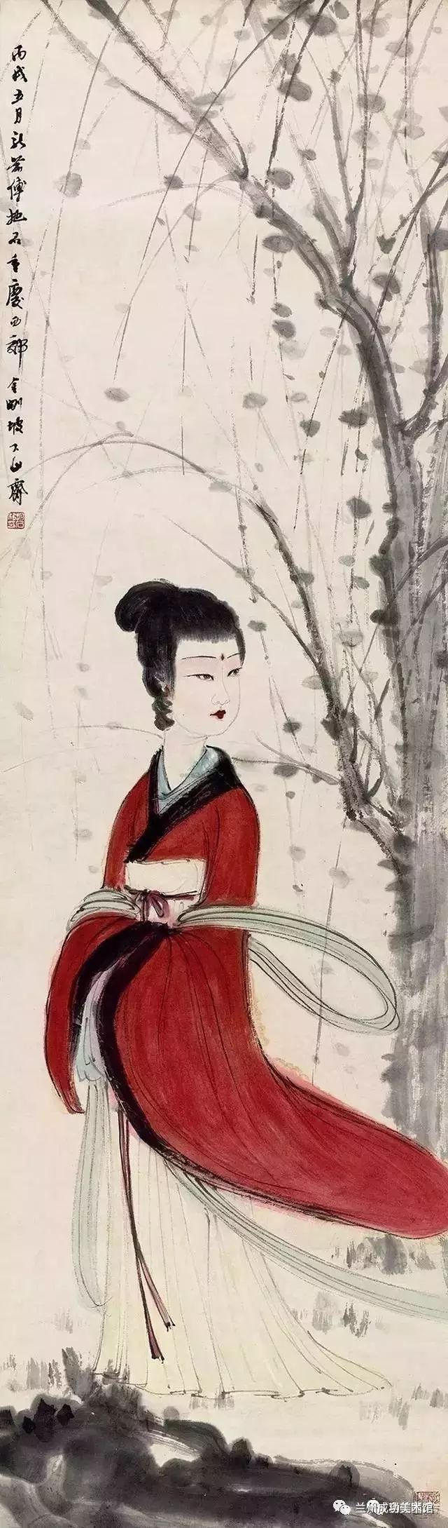 傅抱石 人物仕女作品 (局部高清)