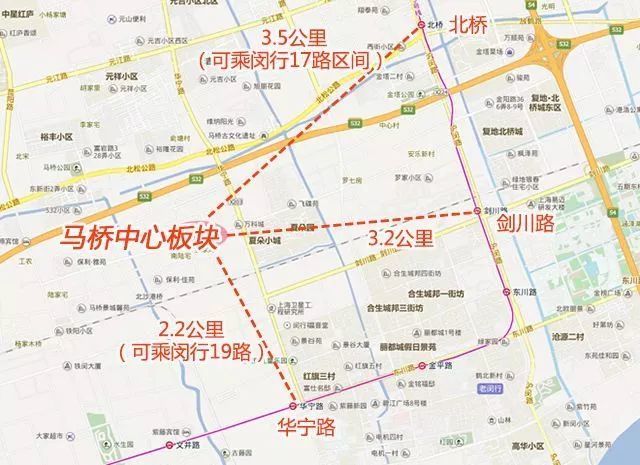 春路 一路向北途径莘庄,七宝至申昆路枢纽 (建议该线路可以往马桥大居