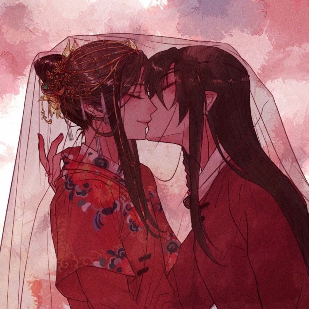 《天官赐福》动画版大结局,谢怜花城大婚夜,一袭红妆的谢怜简直看呆