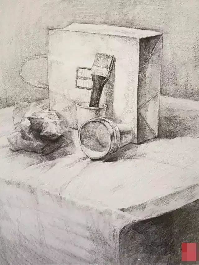 西安美院静物素描高分卷分享给大家
