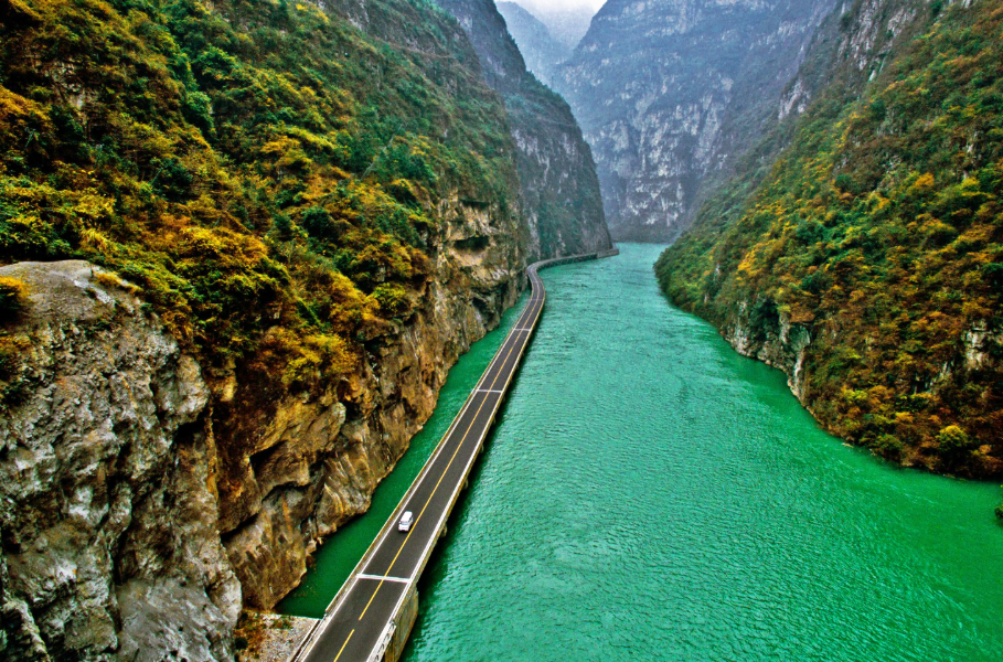 峡谷,美国,中国,大渡河
