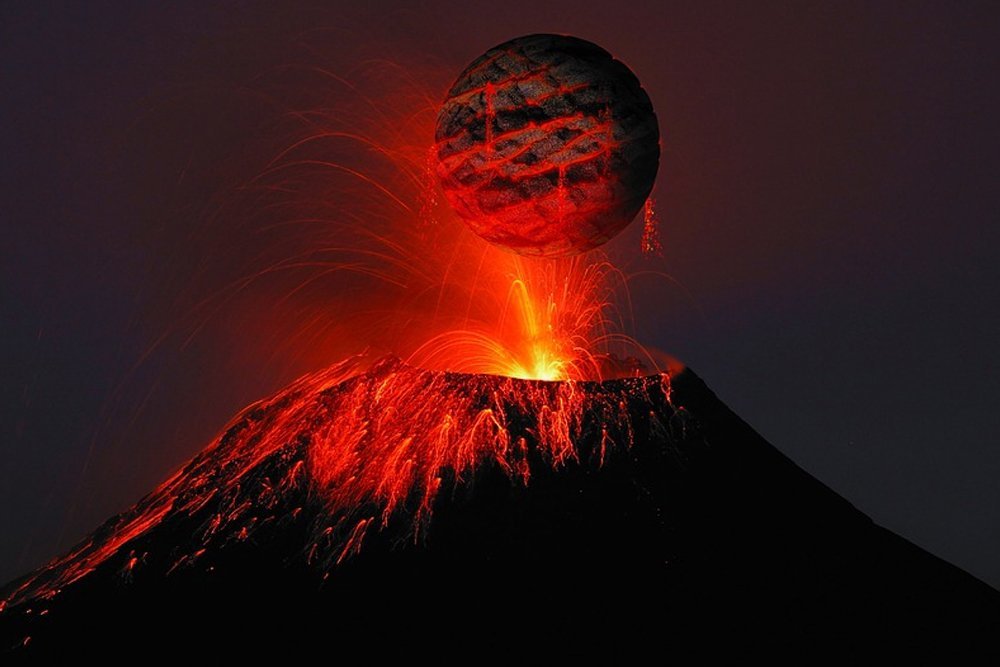 熔岩,爆炸,火山