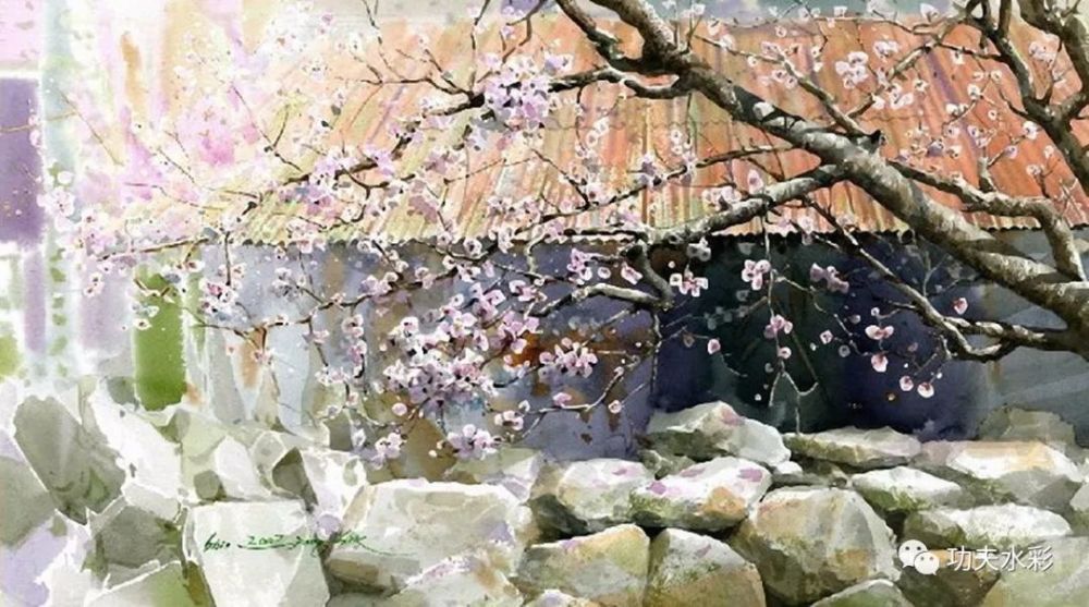 韩国画家-申宗植水彩作品