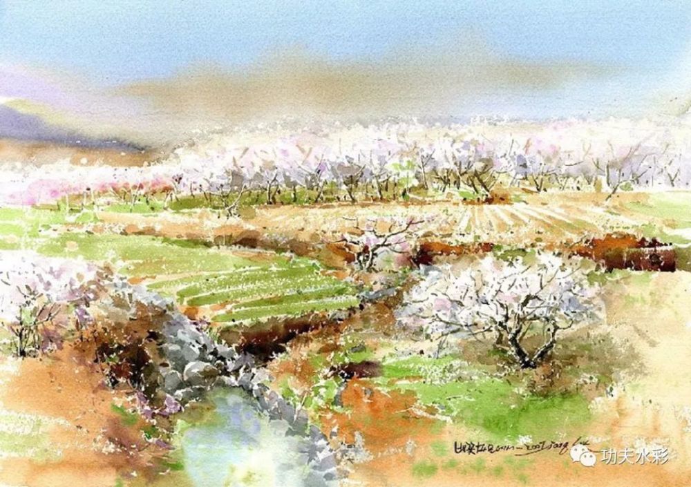 韩国画家-申宗植水彩作品