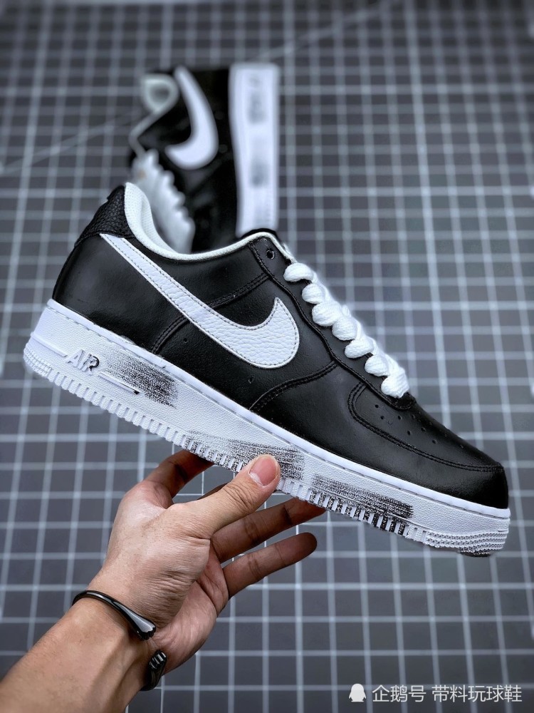 最强权志龙 nike air force 1 空军一号 刮刮乐破皮板鞋