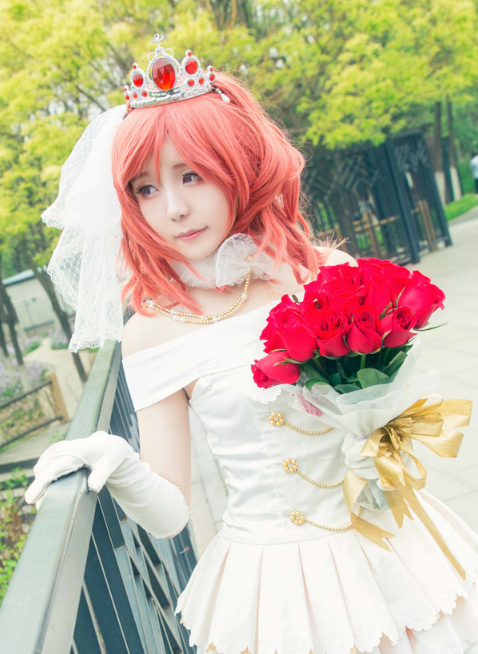 西木野真姬cosplay欣赏,温婉迷人的婚纱