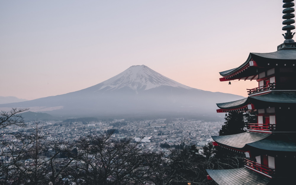 富士山唯美风光高清壁纸,景色壮丽无比