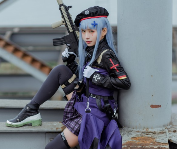 cosplay《少女前线》hk416,勇敢的可爱女孩