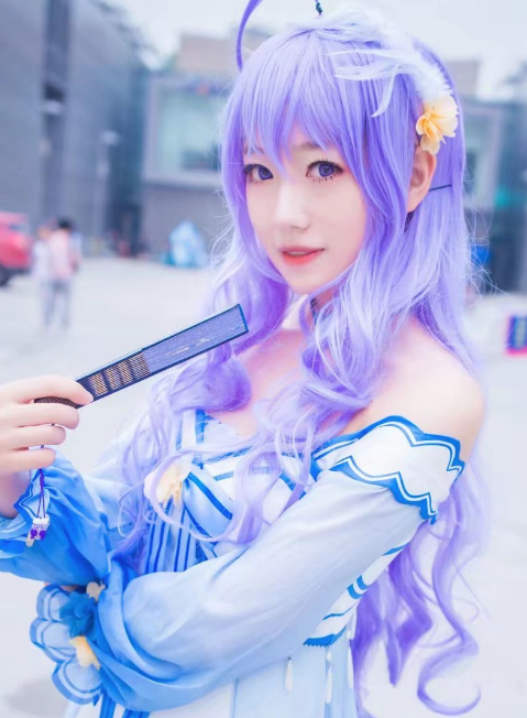 墨清弦cosplay欣赏,气质清纯,靓丽迷人的紫发小姐姐