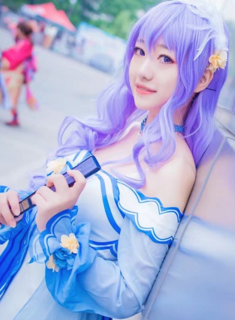 墨清弦cosplay欣赏,气质清纯,靓丽迷人的紫发小姐姐