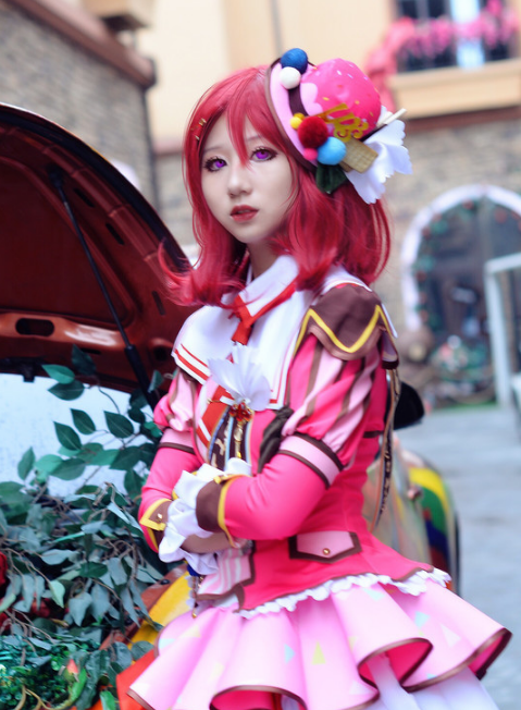 西木野真姬cos精选,美丽迷人的红发少女,魅力十足