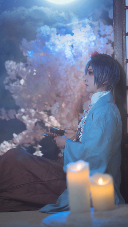 cosplay《黑执事》夏尔,古风古朴的美男子