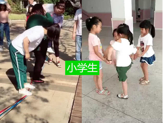 "课间十分钟"大家都干嘛?小学生玩游戏,看到大学生:捂住眼睛!