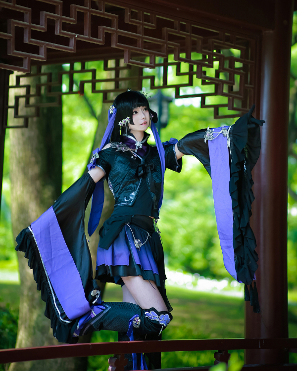 剑三定国花萝cosplay,清新靓丽小姐姐,气质大方魅力十足