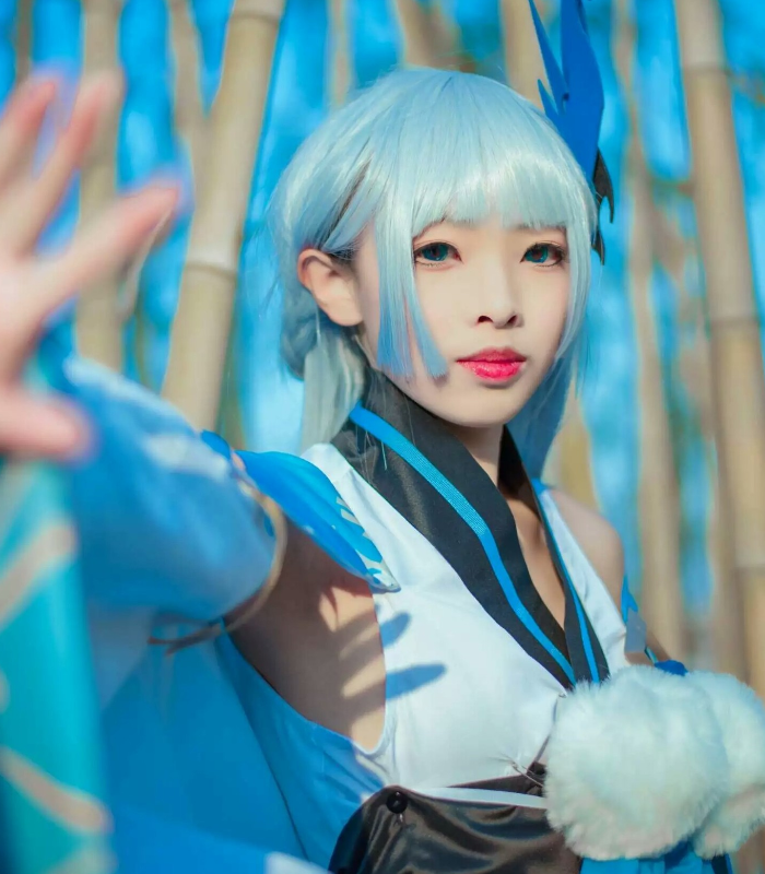 阴阳师:雪女cosplay,魅力十足的小姐姐,气质清新灵动