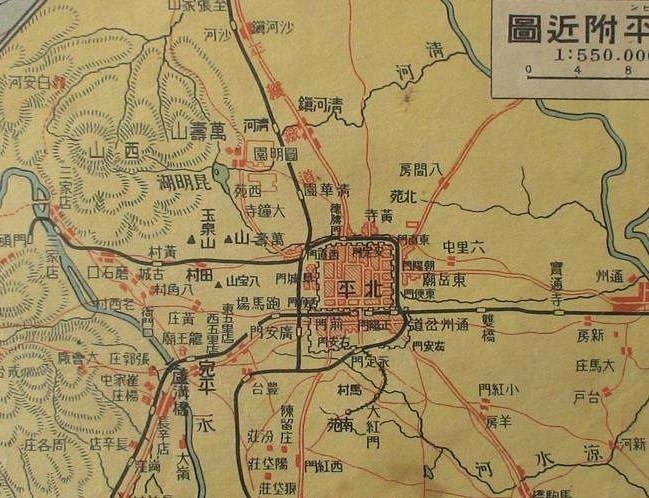 三十年代北平市地图