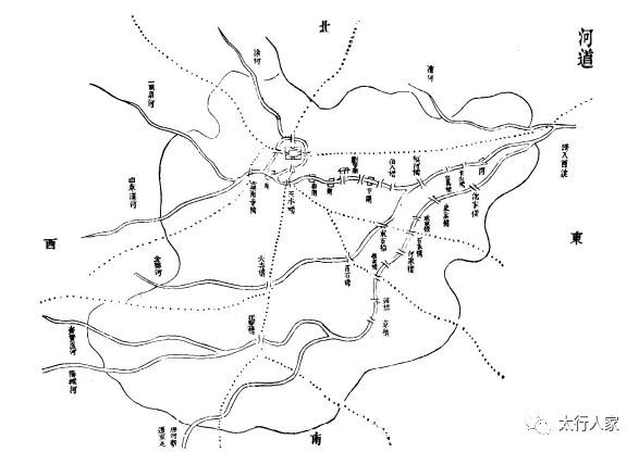 清同治十二年(1873)《清苑县志》,保定河道图.